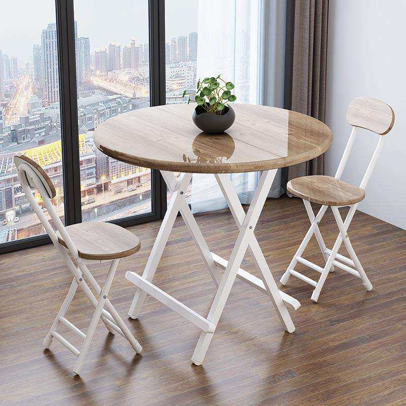 折叠桌子圆桌餐桌家用户外折叠桌椅便携摆摊小桌子简易吃饭桌租房