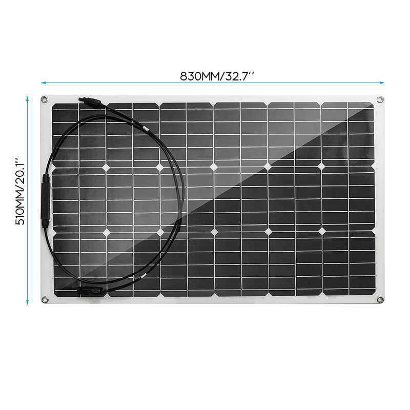 太阳能板单晶 90W太阳能电池板光伏系统组件控制器串联并联