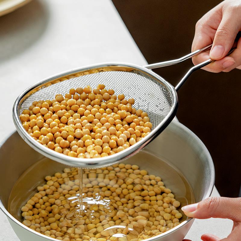 onlycook 厨房304不锈钢漏勺饺子捞面勺捞勺过滤网细网大笊篱家用