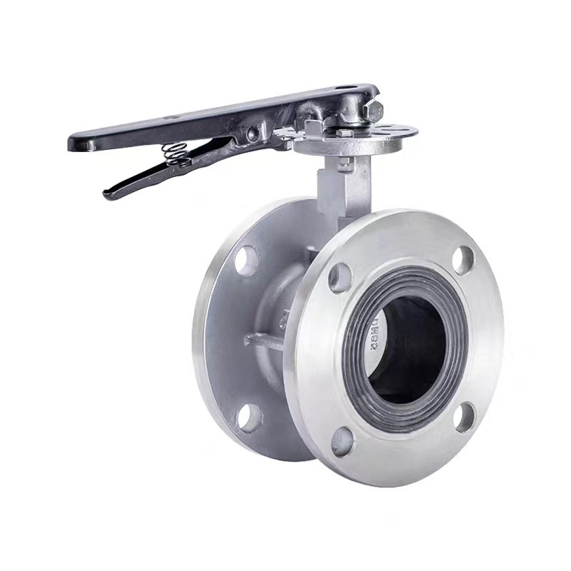 不锈钢法兰蝶阀D341X-10/16P 手动涡轮软密封衬胶蝶阀DN5V0 80 15