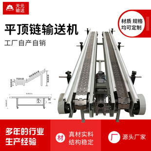 多列不锈钢平顶链食品饮料传送带啤酒瓶运输链输送机食品级输送链