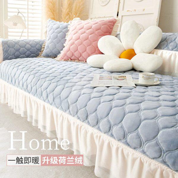 欧式沙发套罩坐垫绒盖布加厚冬季沙发垫冬天新款防滑2022高档荷兰