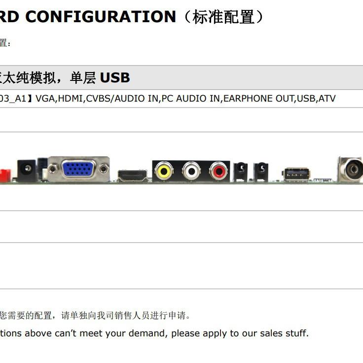 SK105A.03 SK107.03小尺寸液晶电视 监视器通用主板 BNC接口主板