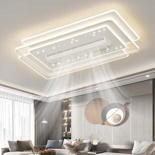 全光谱无叶风扇灯客厅新款风扇灯无扇叶创意智能卧室餐厅灯中山灯