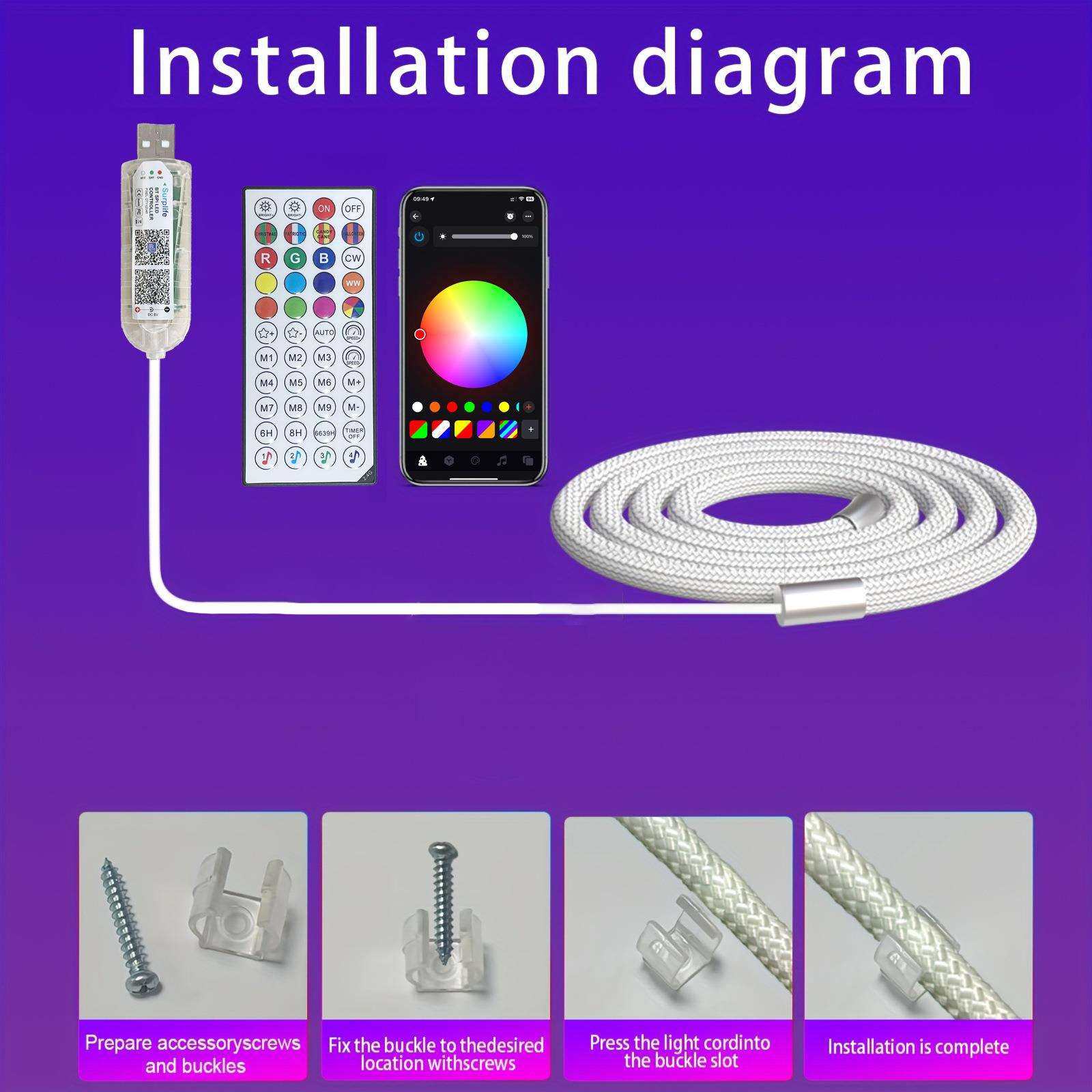 跨境亚马逊app+遥控 防水智能编织灯带 圣诞 万圣 派对 室内装饰,电子元器件市场,其它元器件,淘宝优惠券,粉丝福利购,淘宝优惠卷