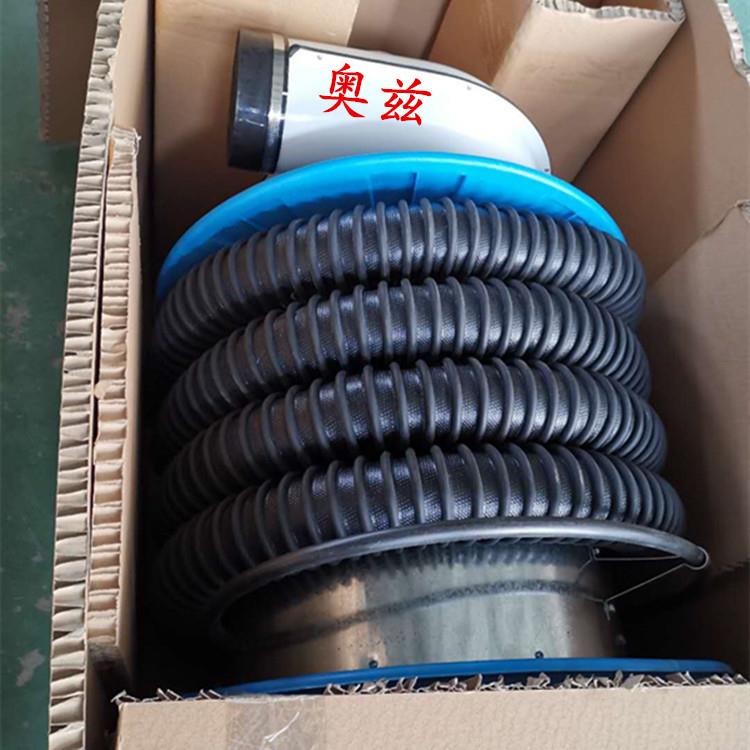 厂家广州外贸出口型橡胶软管风机卷鼓一体机汽车尾气排放装置