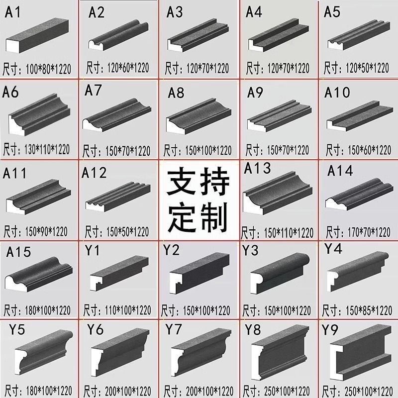 eps外墙装饰线条新款窗套线檐线腰线浮雕罗Q马柱梁托别墅可定制
