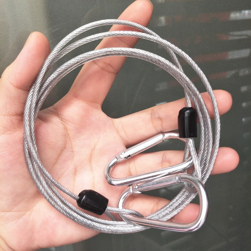 包胶钢丝绳带挂i扣寝室宿舍窗帘床帘挂绳户外晾衣绳床幔支架绳子