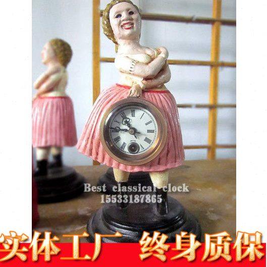 舞女钟表|西洋古钟|机械座钟|家居装饰别墅客厅饰品|老式仿古董钟