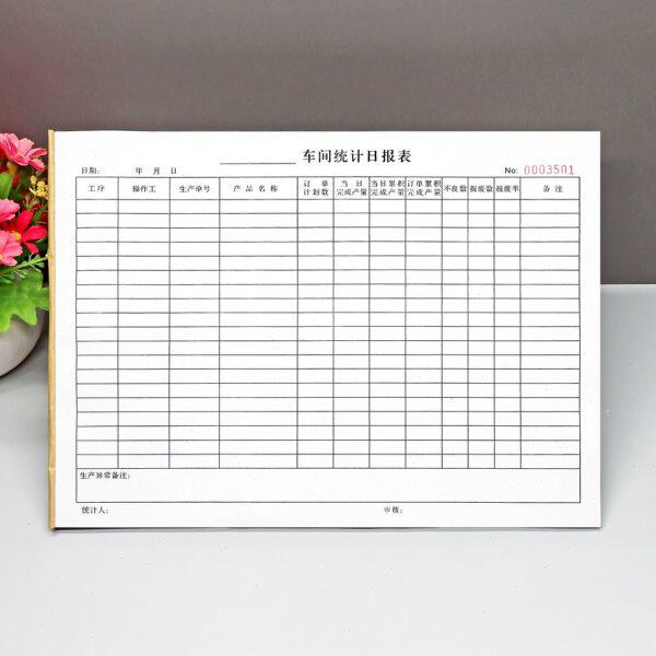 个人工序生产计划完成情况统计记录表定制表单车间员工产量日报表