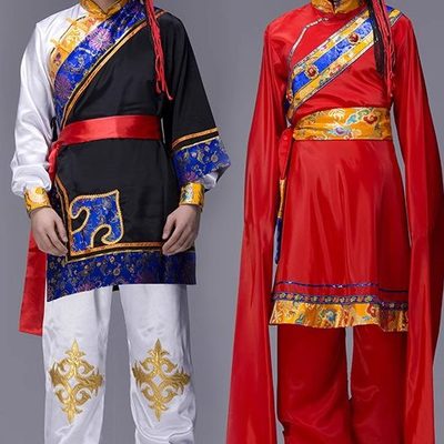 成人服古蒙喇嘛藏少数民族服装水袖男藏族舞蹈演出服装康定西藏族