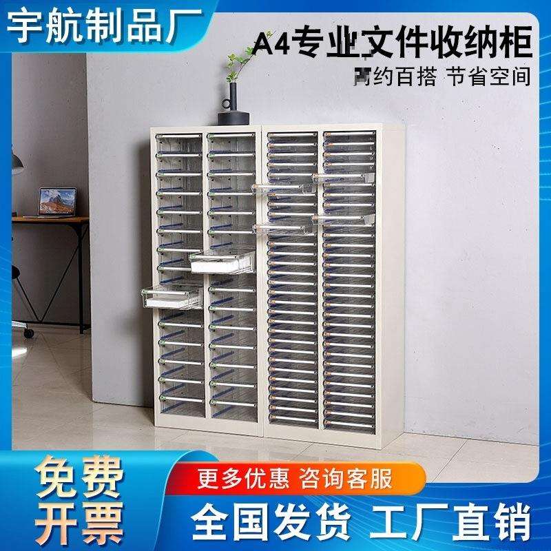 A4文件资料柜抽屉式办公室档案凭证柜票据柜多层分类柜铁皮L&