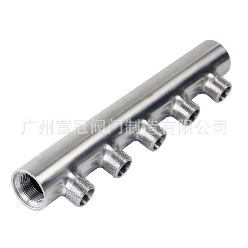 304不锈钢水表分水器 6分内牙进4分外牙出分路集水器分流管接头