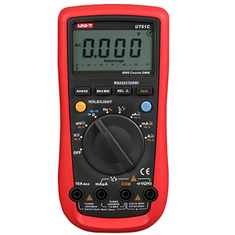 UNI-T/优利德UT61C防烧温度测量数字万用表数显表测电容自动量程