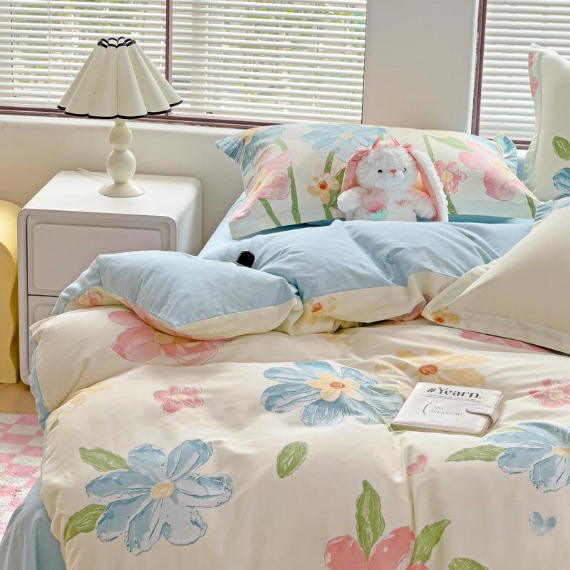 亲肤磨毛四件套单件被套双人学生宿舍四季通用三件套单人被罩床单