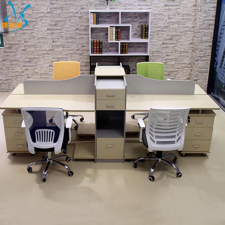 办公家具职员办公桌2/4/6人工位屏风办公桌椅组合简约现代财务桌