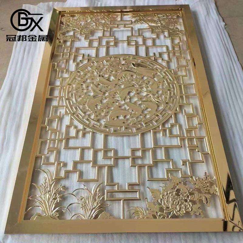 孔雀开屏艺术雕刻屏风 仿古铜浮雕装饰屏风 进门玄关铝雕屏风厂家