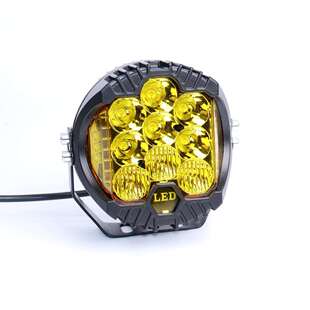 越野车射灯BJ40牧马人A柱灯坦克300改装外置前杠黄光行李架灯超亮