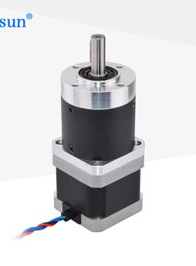 42步进电机17HS15-1684D-HG10 福得Nema17双出轴行星减速直流电机