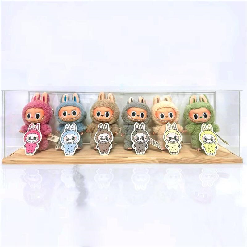 坐坐派卡对收纳展示架搪胶公仔L脸abuIbu心动马龙搪胶收纳盒防尘