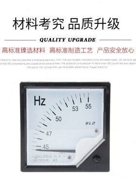 6C2 6L2频率表0-50HZ赫兹表直流DC10V型4-20MA电流电压表45-55HZ