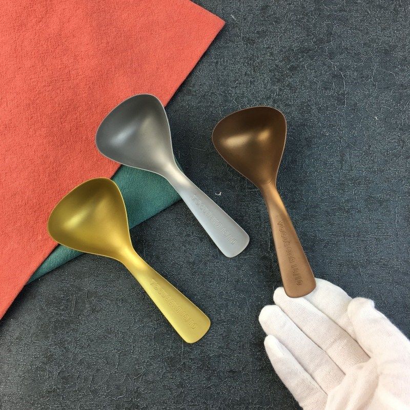 网红可爱复古g金色颜值小汤勺深勺量勺咖啡茶叶勺18-10不锈钢勺子