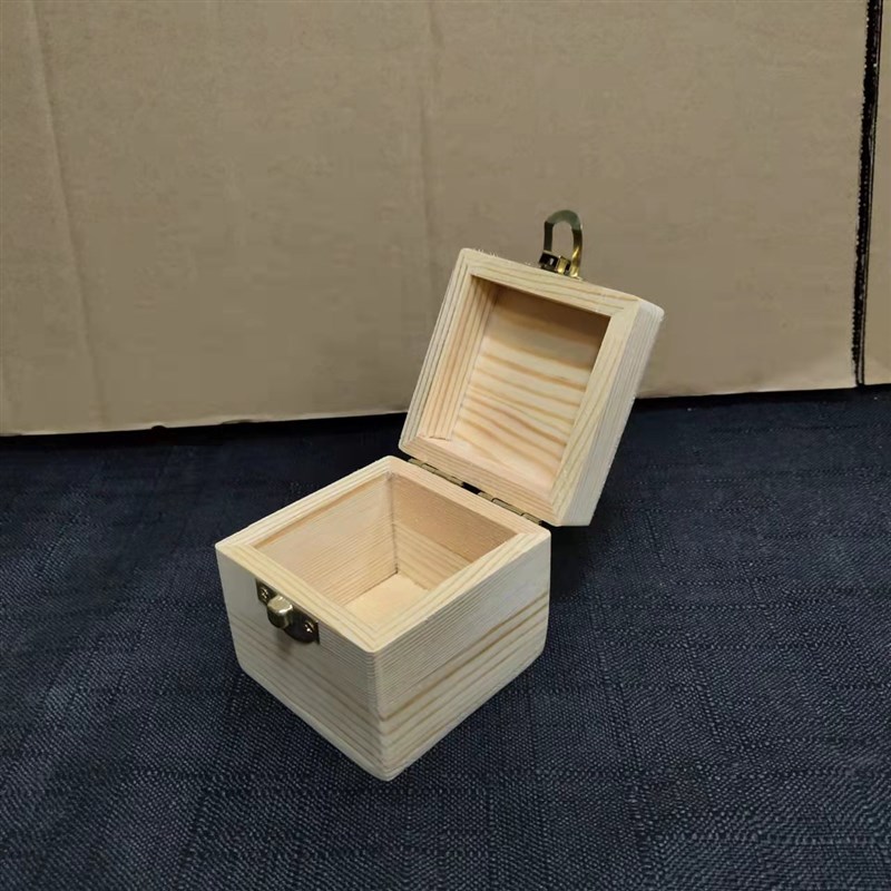 实木带锁复古烧色翻盖收纳t盒松木木盒A4纸证件收纳小木箱定制做