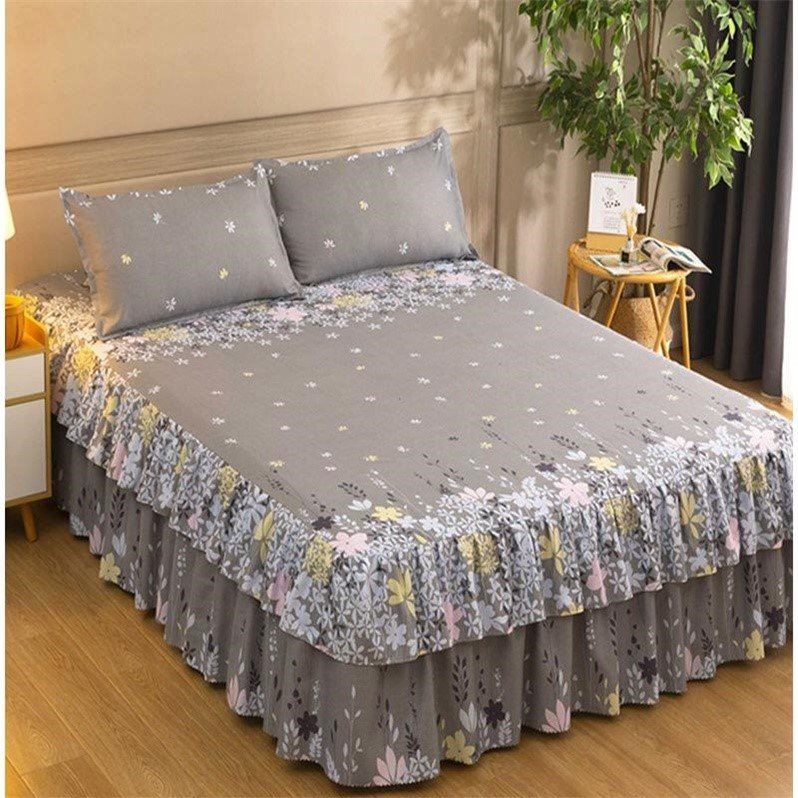 床裙床罩单件双边床套加厚磨毛公主床单席梦思保S护套韩式床裙床