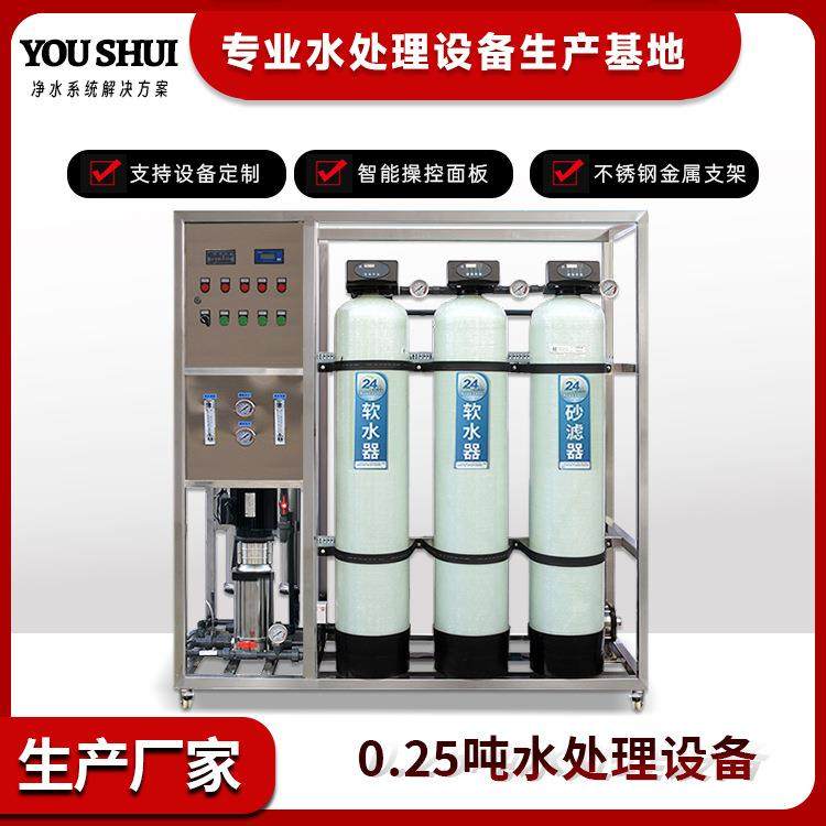 大型反渗透水处理设备0.25吨0.5吨1吨纯水设备工业超纯水RO软化水