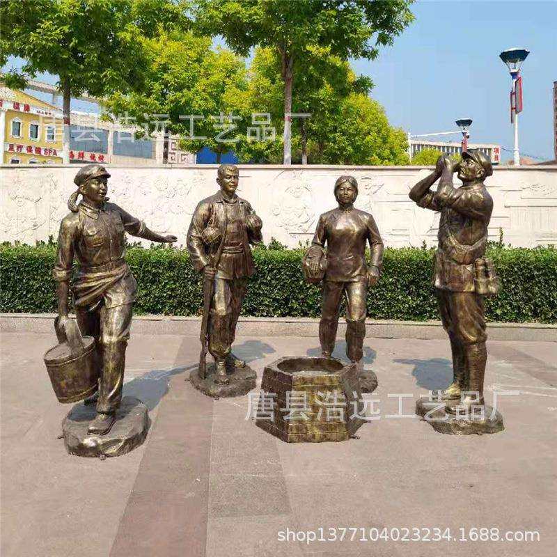铸铜内蒙古抗战人物塑像摆件 景区铜雕历史名认铸造厂