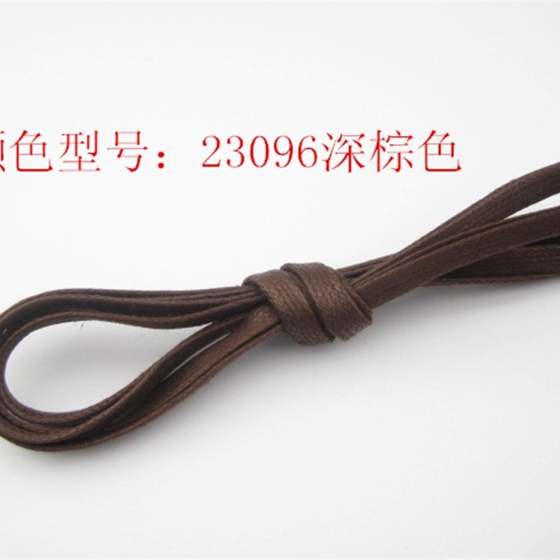 打蜡加厚长短选择休闲鞋q靴子皮鞋打蜡感 黑棕黄色7MM宽鞋带扁平