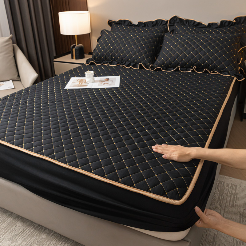 夹棉加厚床笠2024新款三件x套单件防尘床罩套床单席梦思床垫保护