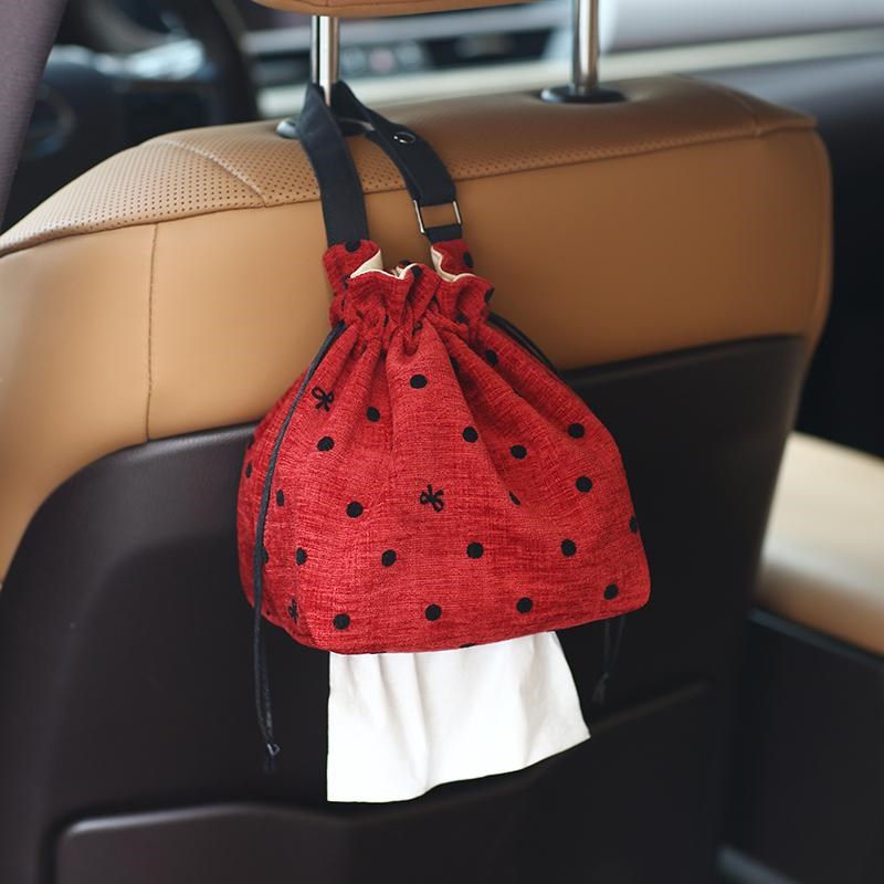 布奏车载纸巾盒车内纸抽盒车用抽B纸挂袋卫生间厕所抽纸盒过年装