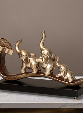 大象摆饰家居f饰品客厅招财电视柜酒柜装饰品轻奢高档办公室工艺