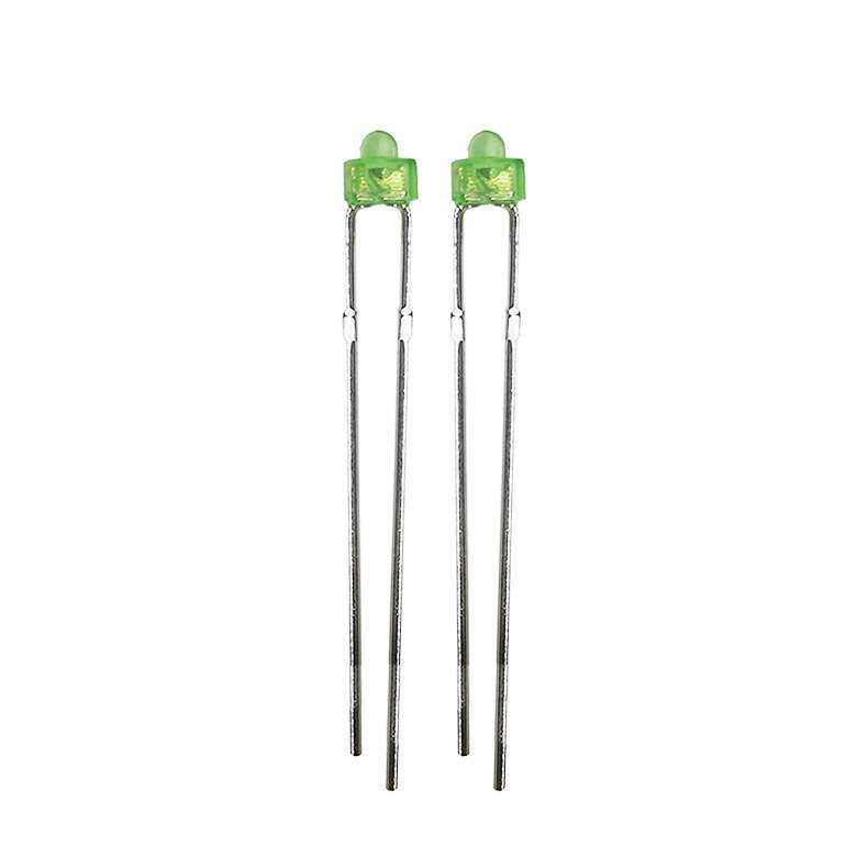 【工厂供应】1.8mm 奶嘴型绿色 LED直插灯珠 绿光高亮 发光二极管