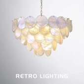 法式 Murano穆拉诺客厅灯云彩玻璃灯感复古吊灯中古卧室餐厅灯