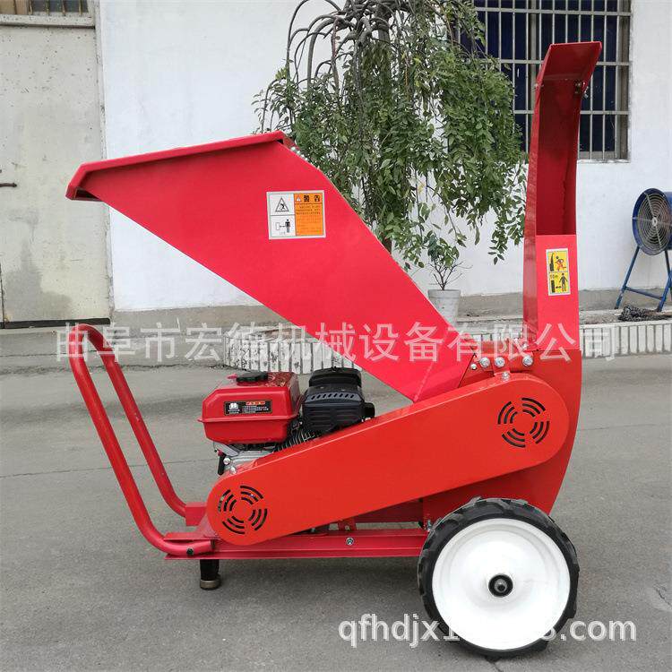 移动式枝条枝叶粉碎机 樱桃树叶枝条粉碎机 移动式果园碎枝机