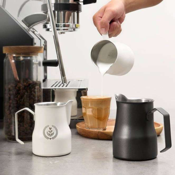 咖啡打奶杯304不锈钢大肚打奶缸350/450ml手冲咖啡器具图片