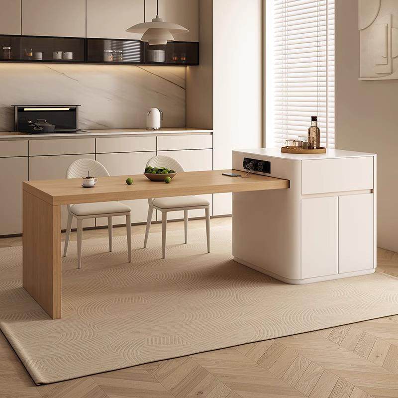 原木风岛台餐桌一体可伸缩高端岩板导台加餐桌大小户型多功能家用,电子元器件市场,其它元器件,淘宝优惠券,粉丝福利购,淘宝优惠卷