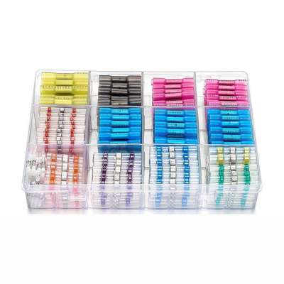 跨境260pcs 盒装防水焊锡环接线连接器组合 热缩接线端子套件