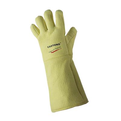 加长耐高温500度手套 卡司顿ABY-5T-45芳纶阻燃隔热手套