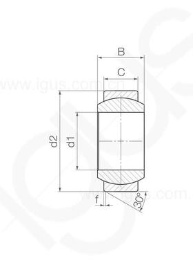 igus德国进口易格斯调心轴承EGLM窄形关节轴承自润滑免维护耐腐蚀