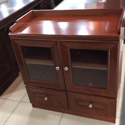 办公家具 办公室柜子矮柜中式贴木皮地柜 茶水柜储物柜 餐边柜