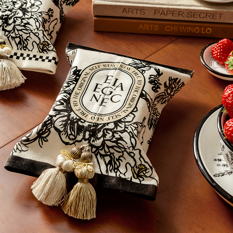 旧枝庄园抽取式卫生纸盒客厅家用简约创意轻奢J高级感高档车载纸