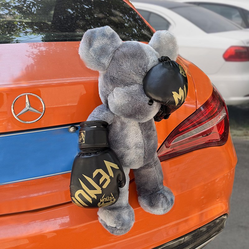 汽车尾部挂件玩偶创意公仔车外屁股后备箱摩托 托T电动车装饰品摆