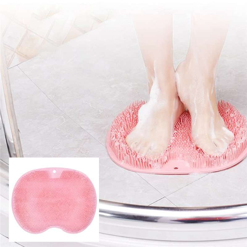 搓脚垫Shower Foot Massager Scrubber Non Slip W/ Suction Cups