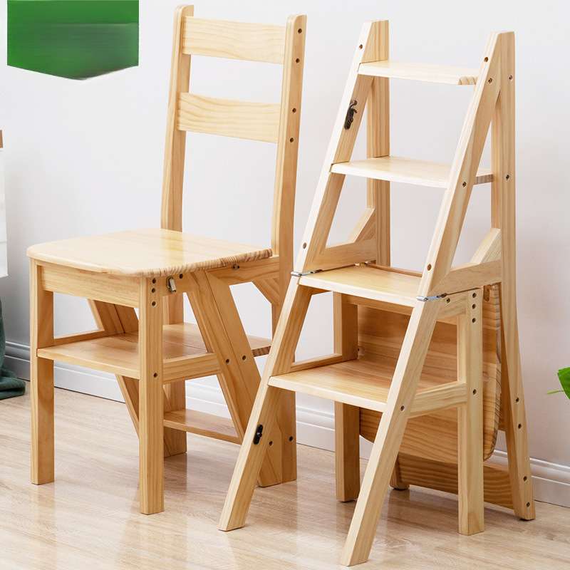 实木梯椅家用梯子椅子折叠伸缩两用梯凳室内登高人字梯楼梯多功能
