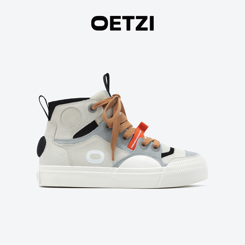 OETZI冰人奥兹丑萌鞋新款厚底低帮鞋休闲鞋小众绿色高帮潮流