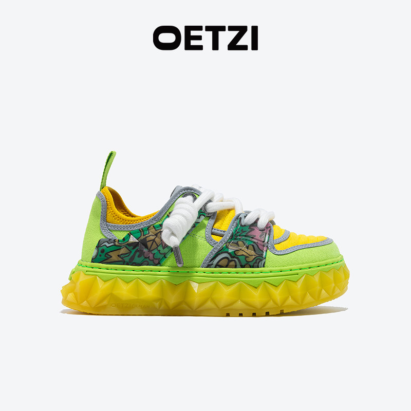 OETZI冰人奥兹丑萌帆布鞋新款低帮鞋休闲鞋小众百搭涂鸦