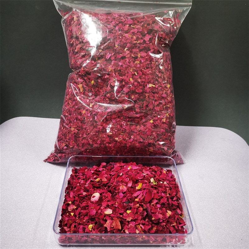250克粗款玫瑰j花瓣碎末鸡尾酒干花阿胶糕花瓣酒店KTV牛排装饰撒